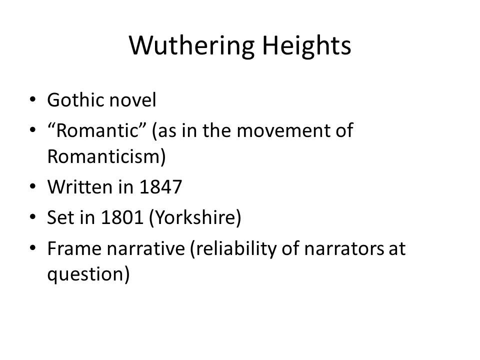 Gothic and romantic themes in wuthering heights by emily bronte